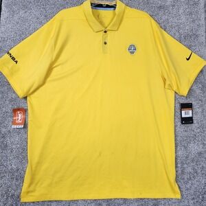 Chicago Sky Shirt Mens 2XL Tall Yellow WNBA Basketball Nike Dri-FIT Polo